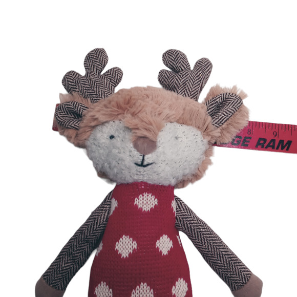 🎄🦌 Anthropologie Sock Monkey Reindeer Plush Tree Topper 🐒✨ Rare 2016 Holiday - Picture 9 of 16